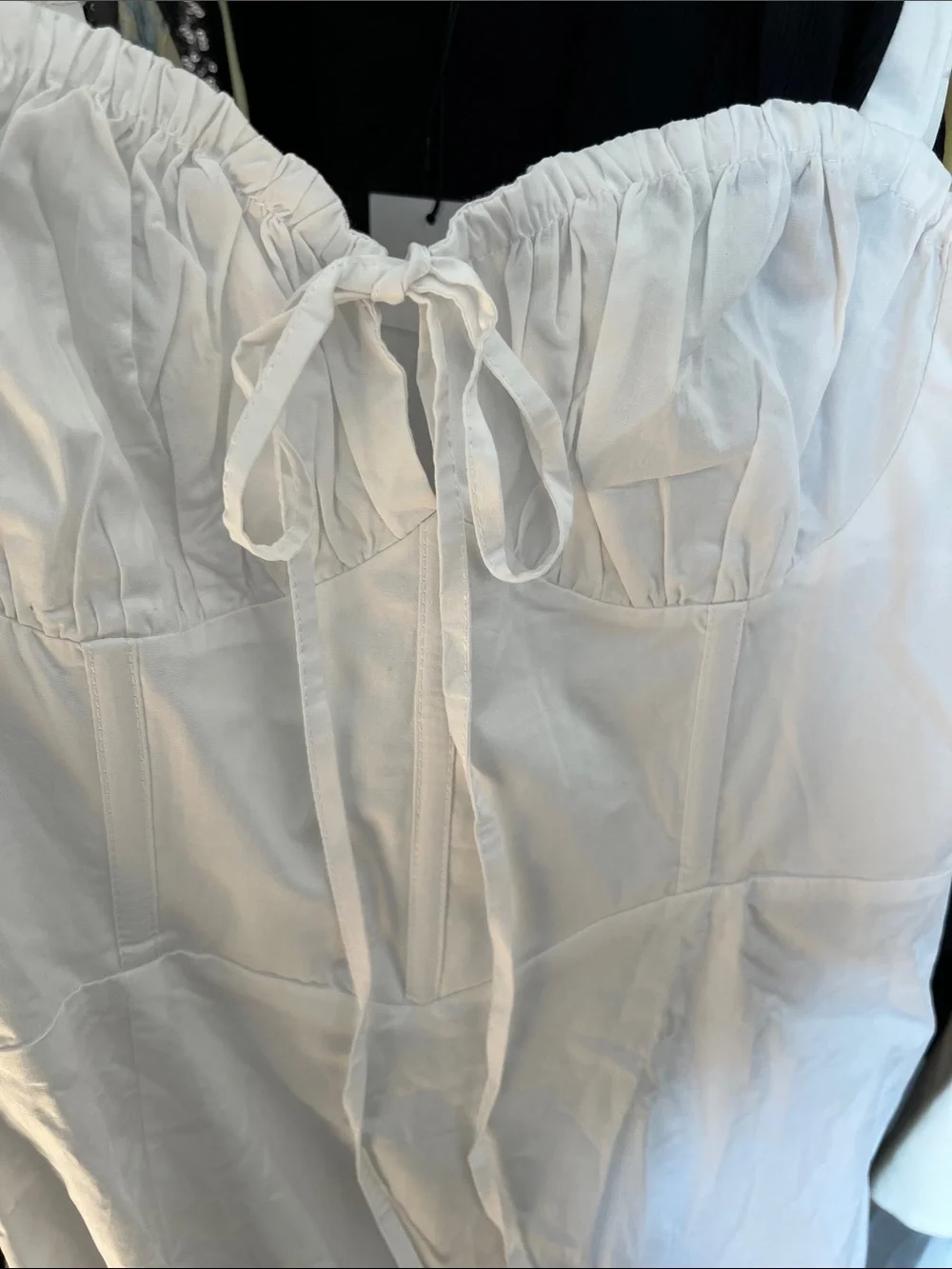 NWT REVOLVE Australia SHOWPO Maiya midi peasant dress side slit white US 6 - Picture 3 of 10